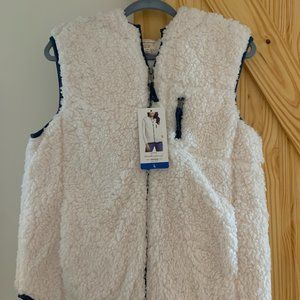 White Weatherproof Vintage Sherpa Vest